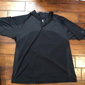 UA black silky loose heat gear short sleeve shirt